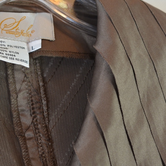 Pleated Jacket/Skirt Set SZ L Style Midnight Velvet - Picture 5 of 10